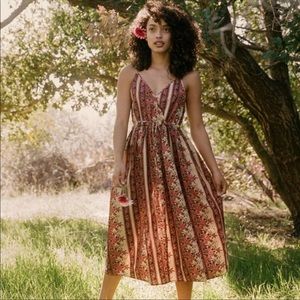 NWT Christy Dawn The Lincoln Dress XS Blooming Garden Red Floral